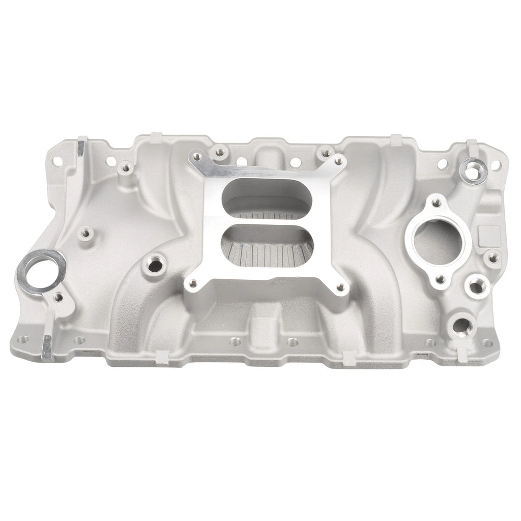 SBC Aluminum Intake Manifold for Chevy 305 327 350 383 (1955–1986) Satin Finish