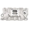 SBC Aluminum Intake Manifold for Chevy 305 327 350 383 (1955–1986) Satin Finish