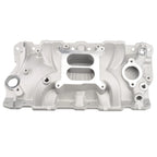 SBC Aluminum Intake Manifold for Chevy 305 327 350 383 (1955–1986) Satin Finish