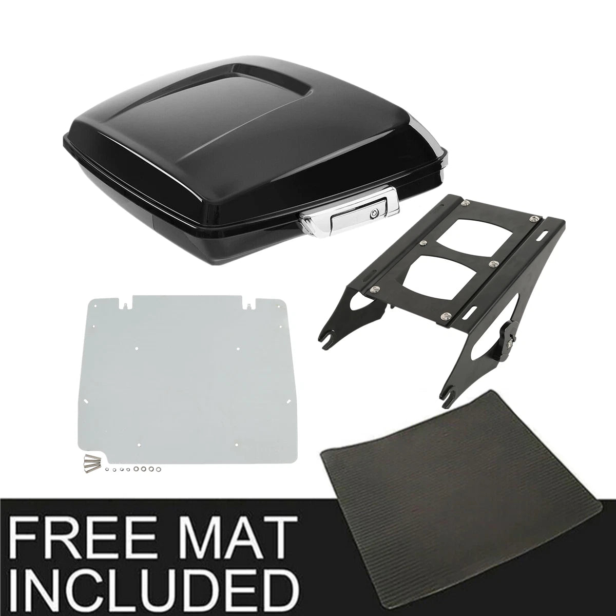 Razor Trunk Black Mount Rack Base Plate for Harley Touring Road Glide (2014–2026)