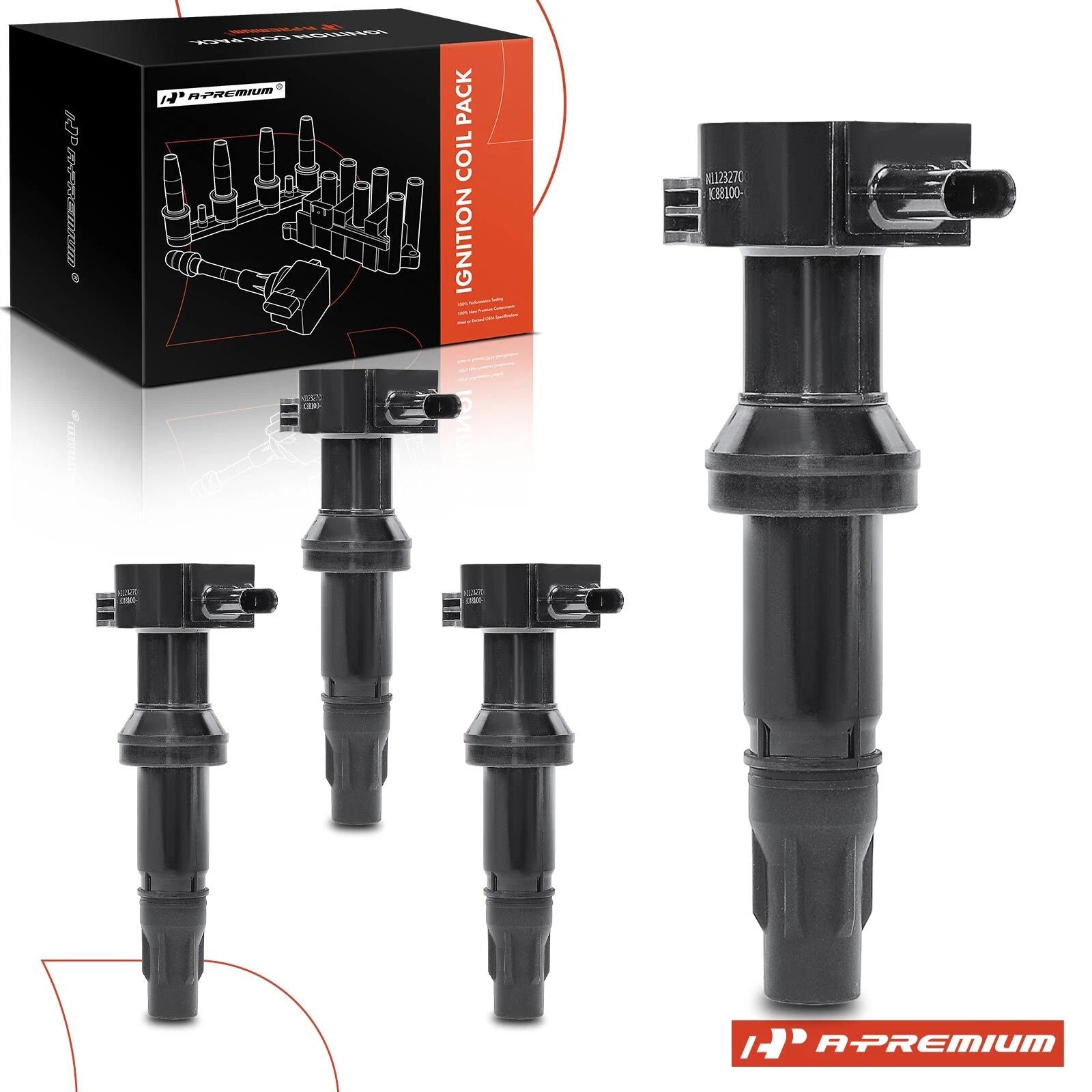 Set of 4 Ignition Coils for Ford Escape (2020–2023) Lincoln Corsair (2023)