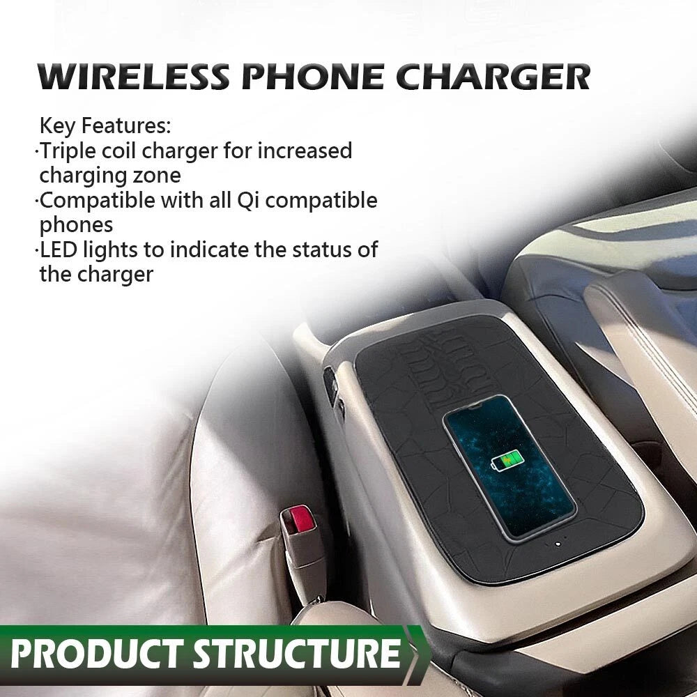 Center Console Wireless Phone Charging Pad Kit for GM Trucks & SUVs (1999–2002)