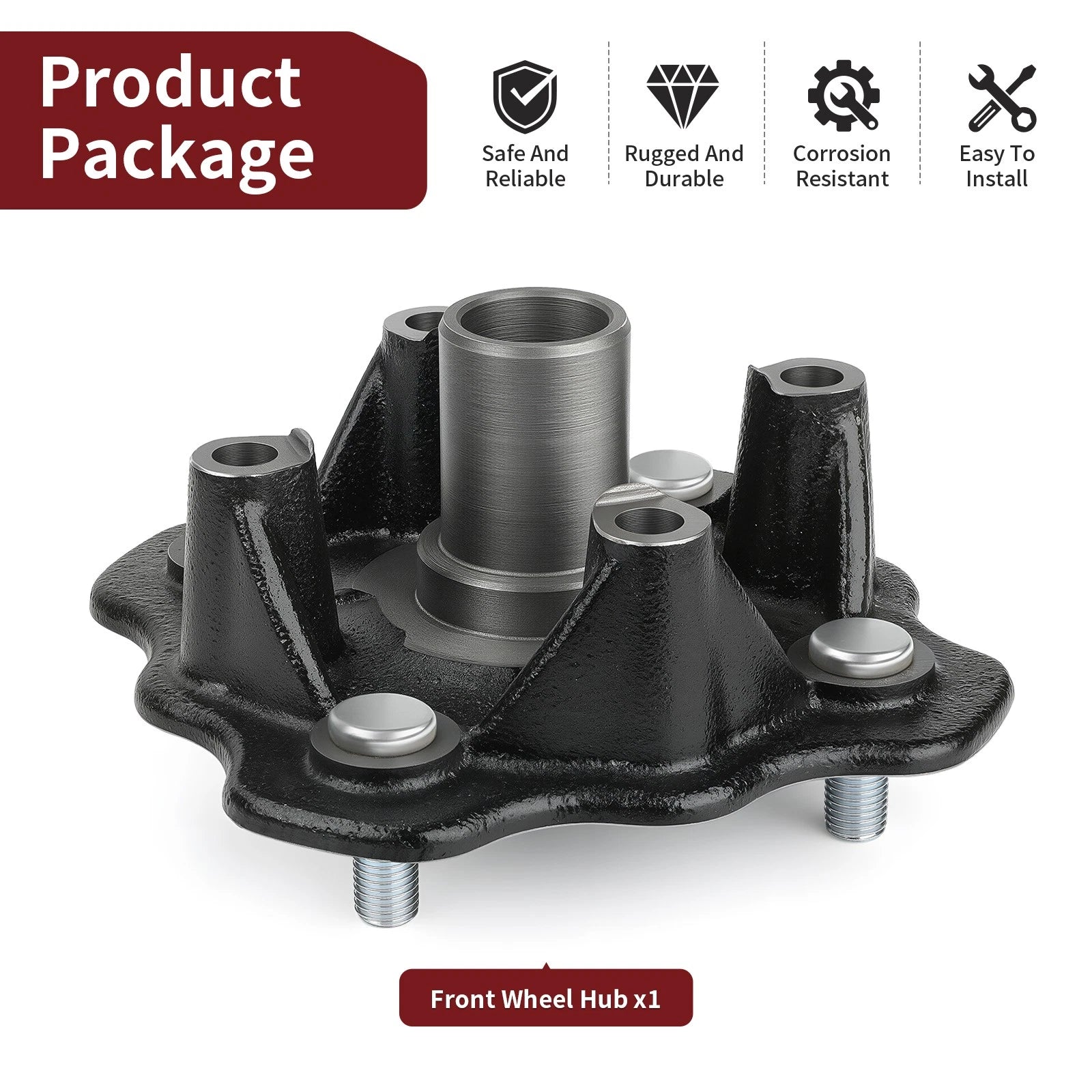 Front Wheel Hub for Suzuki Eiger 400 LTA400 LTF400 (2002–2007) 54110-38F20 54110-38F00