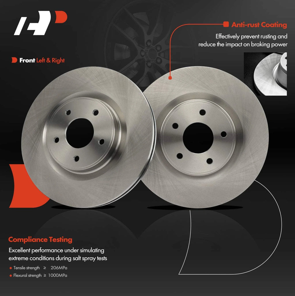 Front Disc Brake Rotors & Ceramic Pads for Nissan Murano (2015–2023)