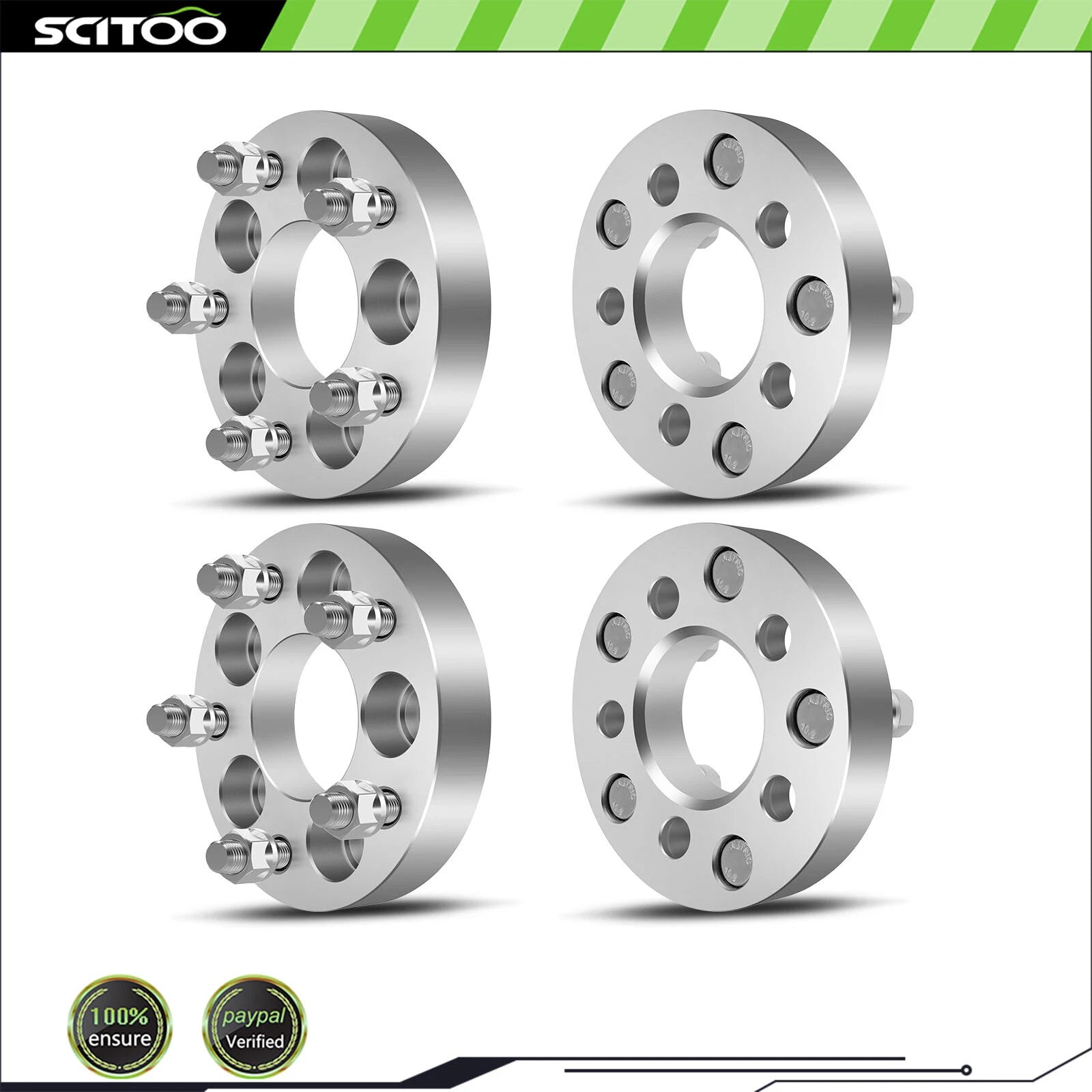 Set of 4 Wheel Spacers 5x100 to 5x4.5 1" 12x1.5 for Toyota Corolla, Scion tC, Lexus