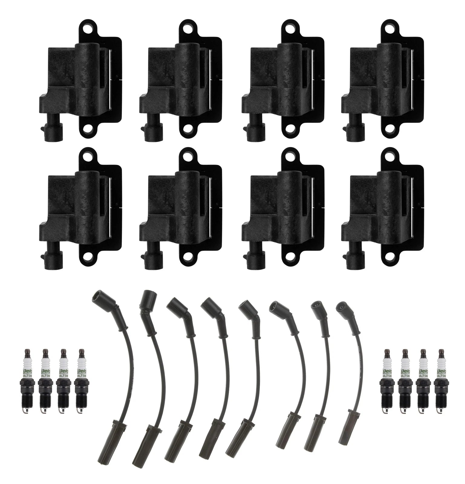 Set of 8 Ignition Wires & 8 Spark Plugs for Cadillac Chevy GMC V8