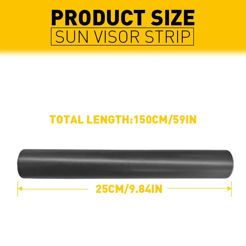 Matte Black Vinyl Windshield Banner for Universal Fit (Customizable)