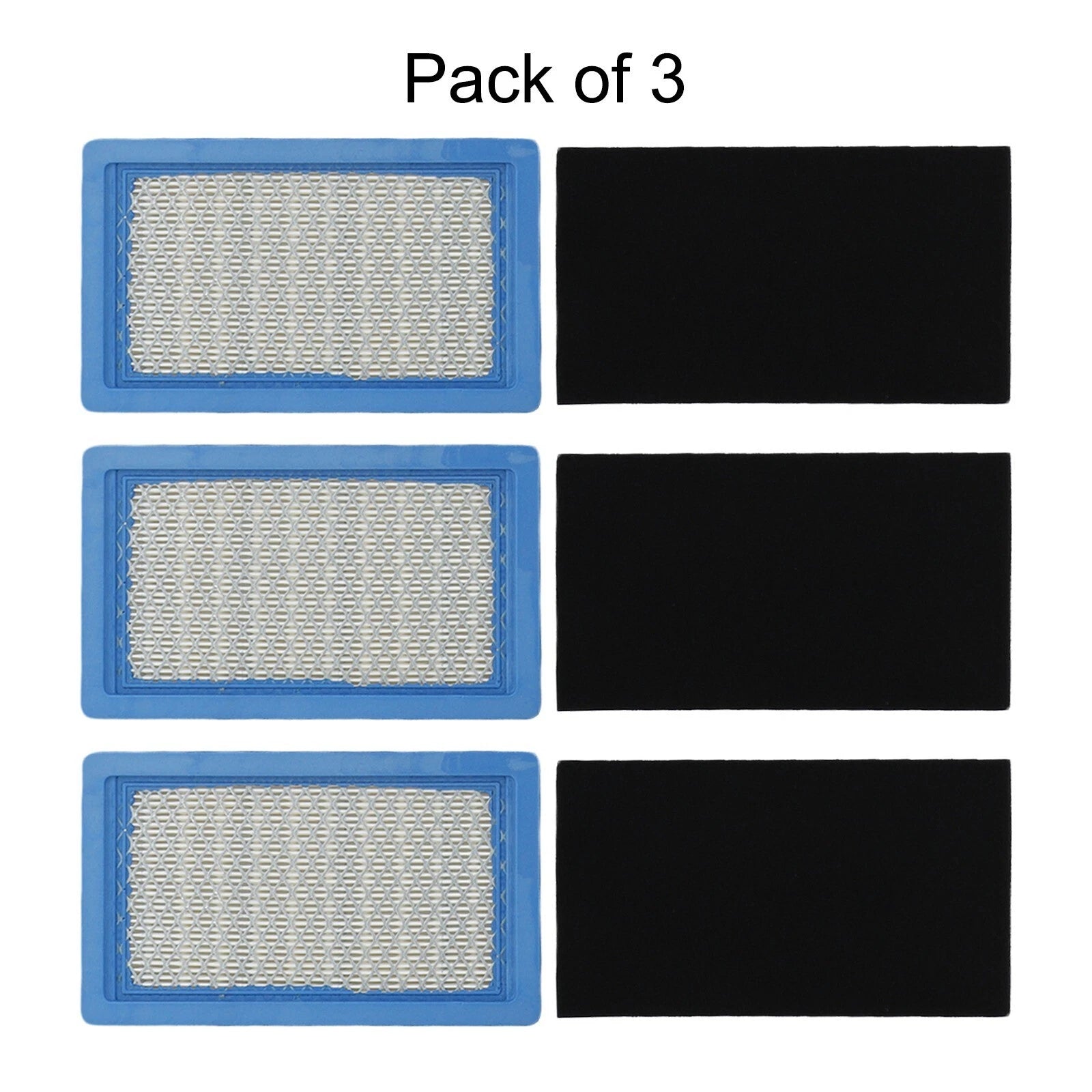 Replacement Air Filters Set of 3 for Kawasaki X300 Series