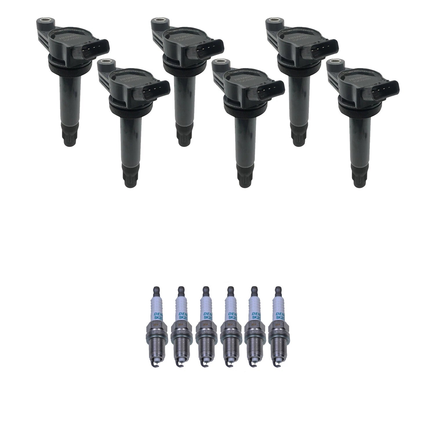 Set of 6 Ignition Coils & Denso Iridium Spark Plugs for Toyota Camry (2002–2006)