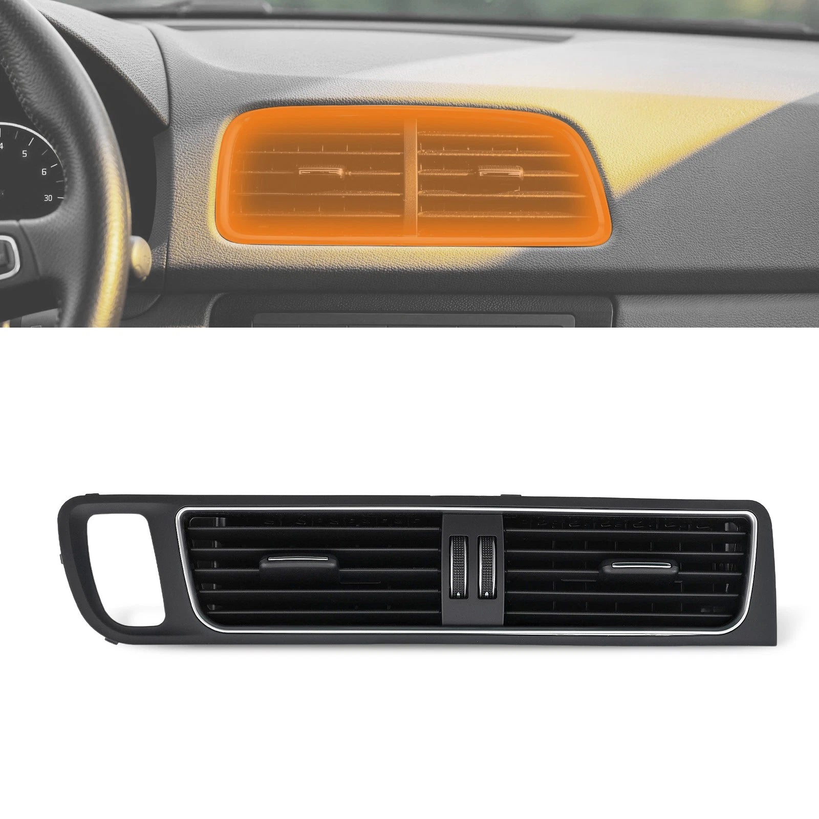 Black Dashboard Center Air Vent for Audi Q5 (2009–2017) 8R1820951GWVF-PT