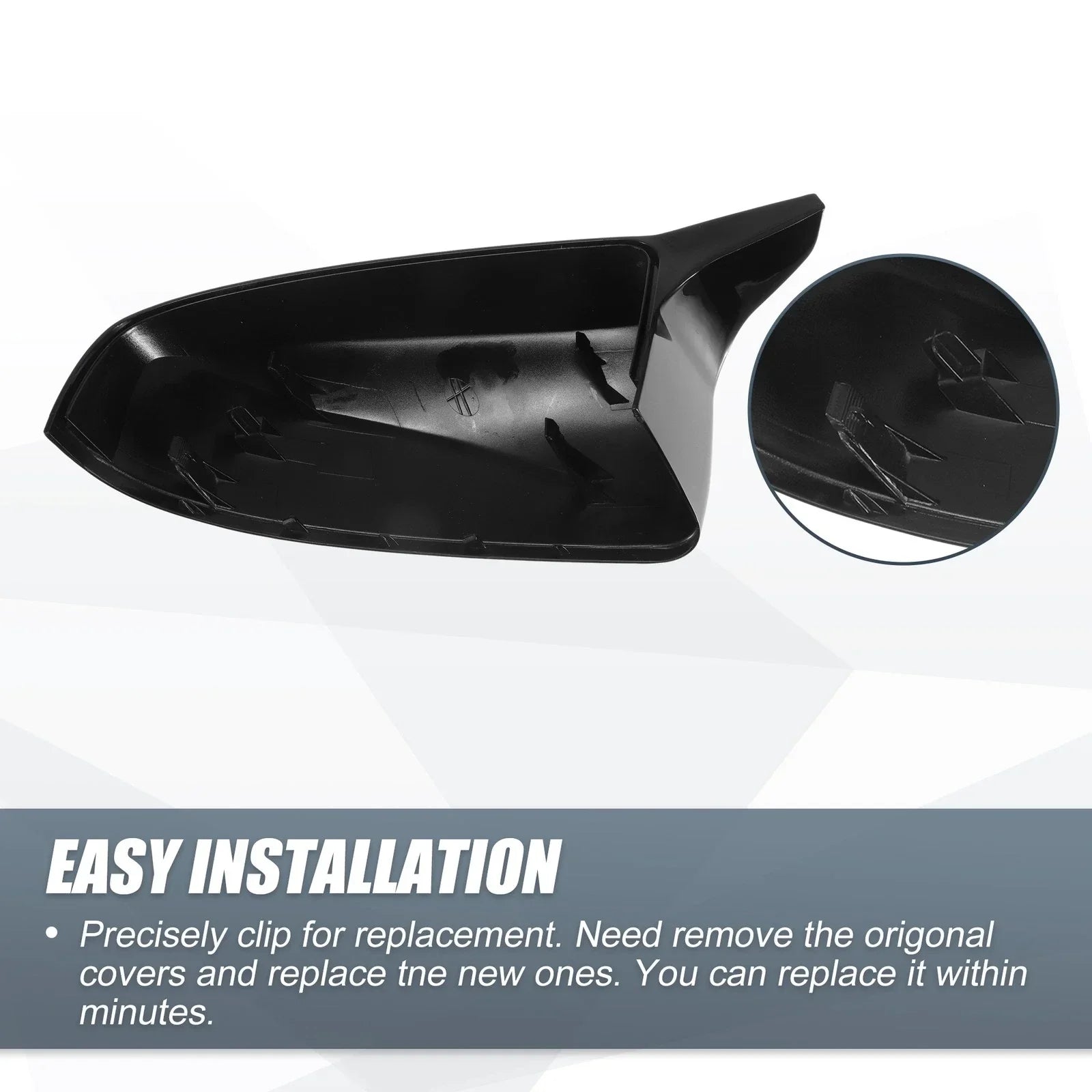 Rearview Mirror Cover Gloss Black for BMW X5 X6 (2008-2013)