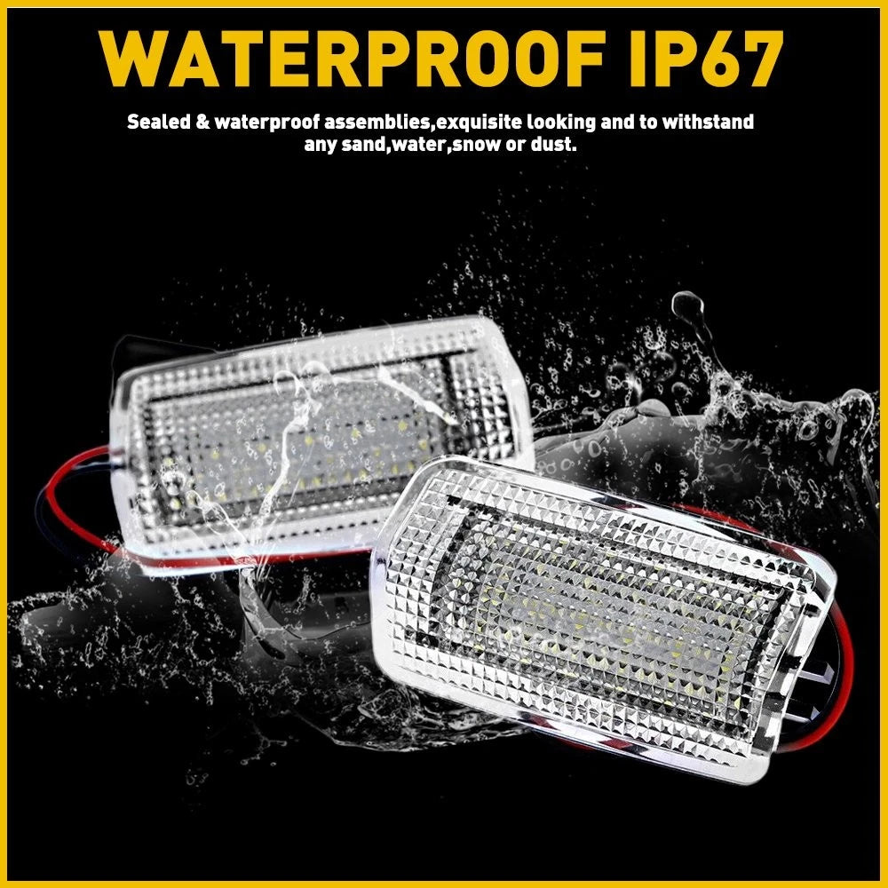 2X 18SMD LED Side Courtesy Light Door Lamps for Lexus IS ES LS RX Camry Prius (2000–2023)