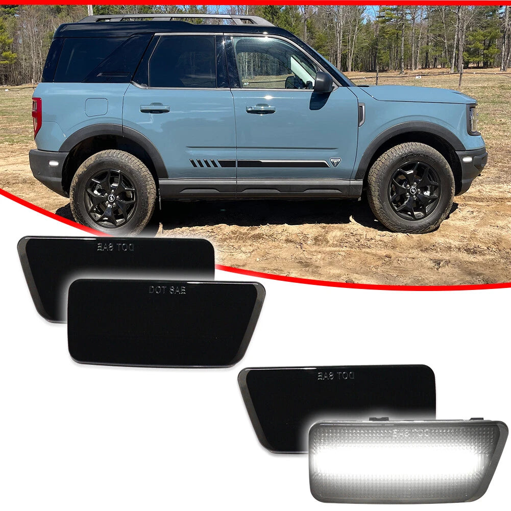 Smoked LED Side Marker Lights for Ford Bronco Sport (2021–2024)