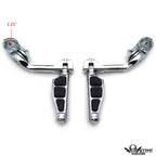 5" Flat Stiletto Foot Pegs with 1.25" Clamp for Harley Sportster
