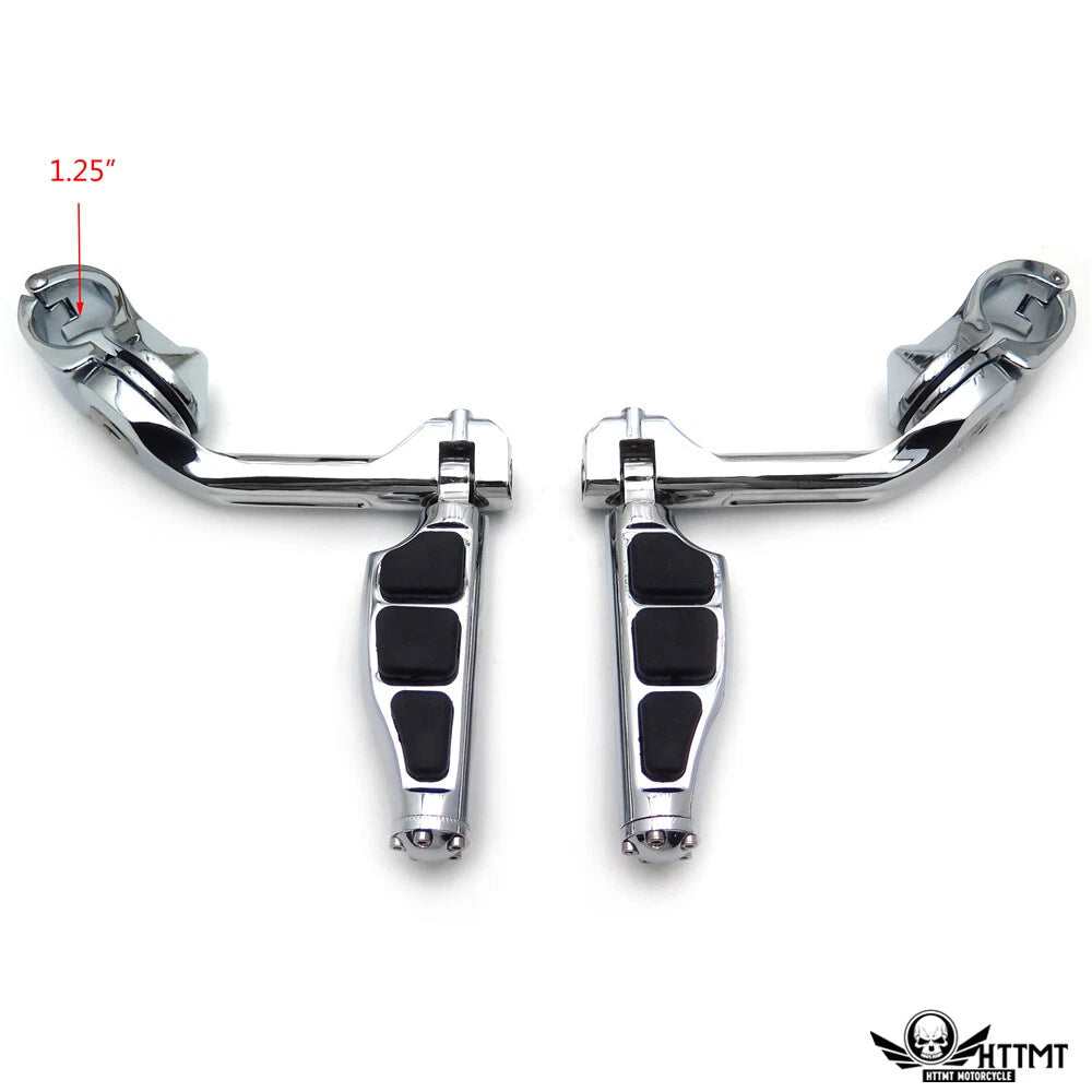 5" Flat Stiletto Foot Pegs with 1.25" Clamp for Harley Sportster