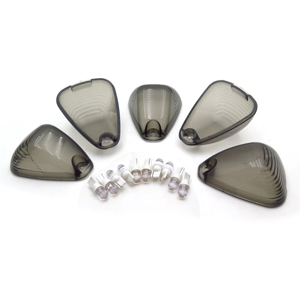 5X Smoke Roof Running Lights Cab Marker Cover + Free Bulb for Ford F-250 (1999–2016)