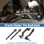 Set of 4 Front Inner Outer Tie Rod End Links for Chrysler 300, Dodge Charger
