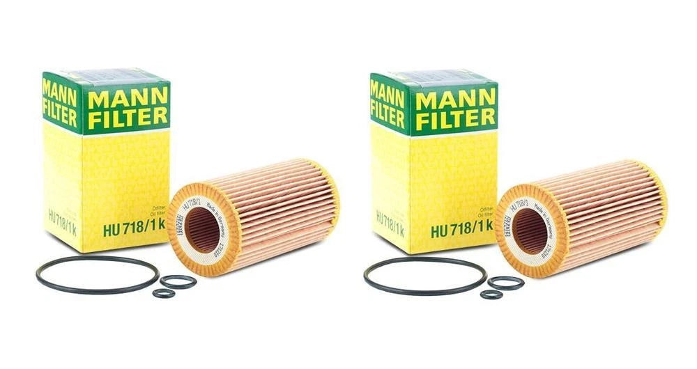 Set of 2 Engine Oil Filters Mann HU718/1k for Dodge Sprinter 2500 3500 (2007–2018)