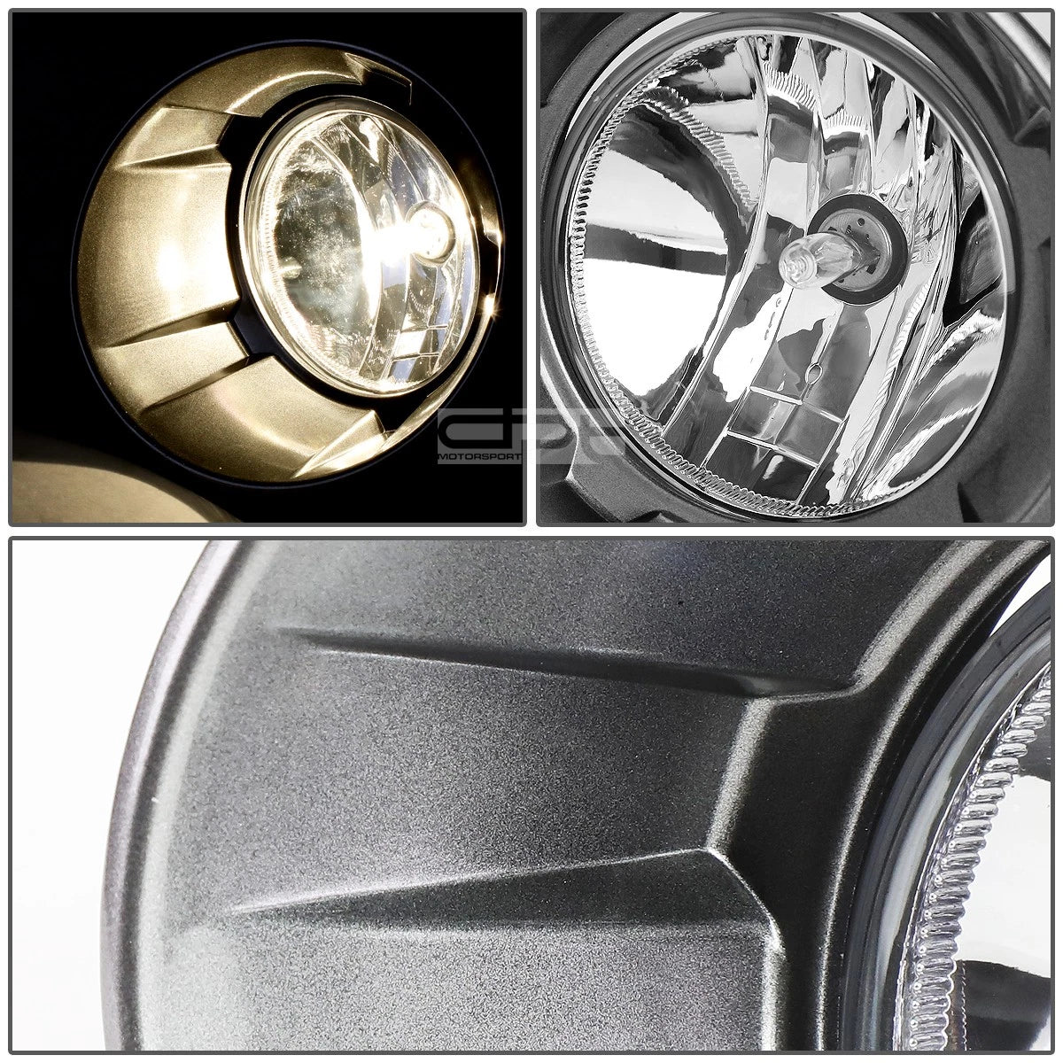 Chrome Housing Fog Light Lamp with Bulbs for Chevy Camaro (2010–2013)