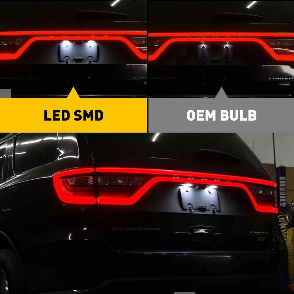Set of 2 LED License Plate Light Lamps for Dodge Durango (2014–2021)