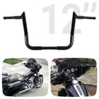 12" Meathook Ape Hanger Handlebar for Harley Touring Street Electra Glide