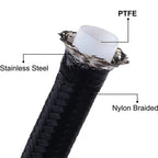 10ft 8AN Black Nylon PTFE Fuel Line Hose Kit for E85 Vehicles