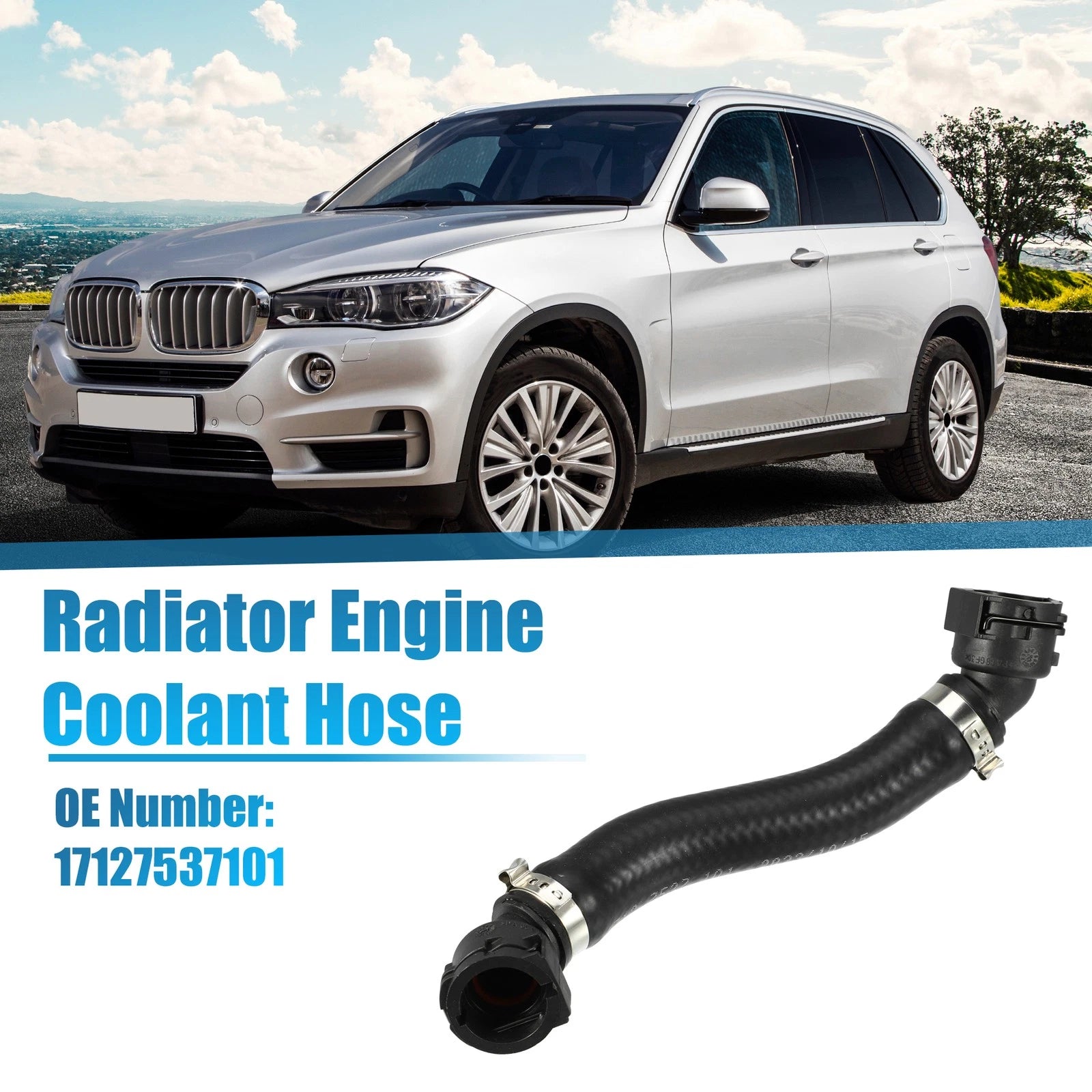 Radiator Coolant Hose Outlet for BMW X5 (2007–2008) No. 17127537101