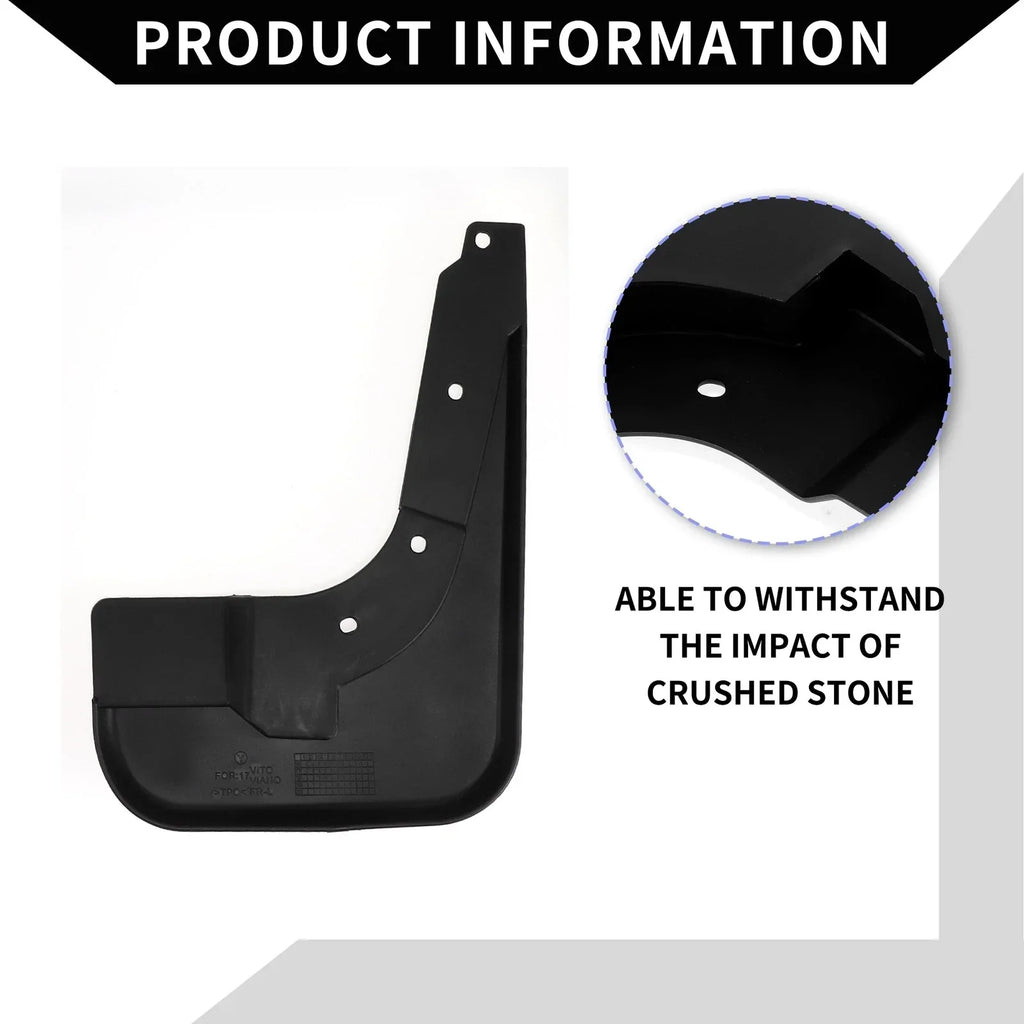 Front & Rear Mud Flap Splash Guards for Mercedes-Benz Vito W447 (2014-2023)