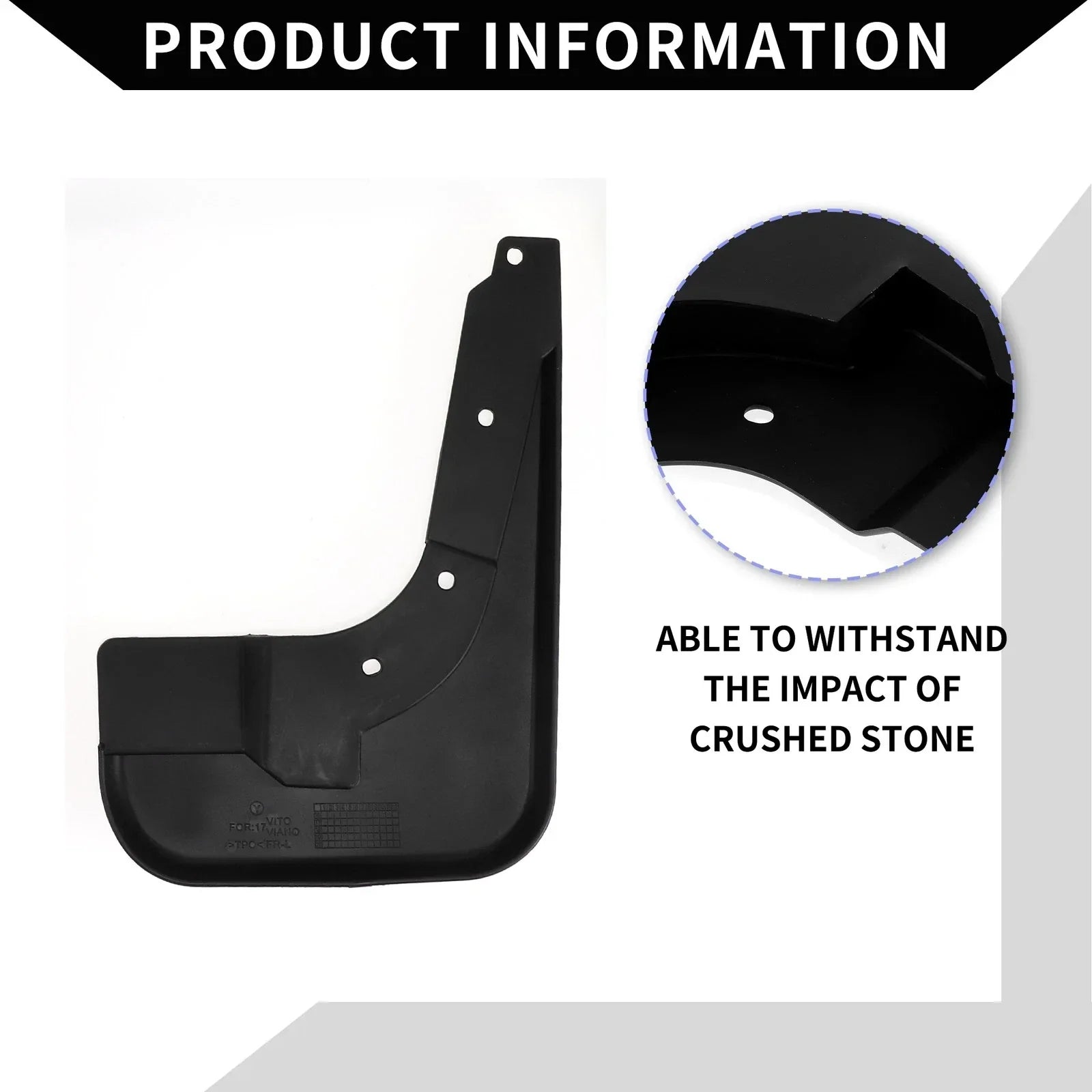 Front & Rear Mud Flap Splash Guards for Mercedes-Benz Vito W447 (2014-2023)