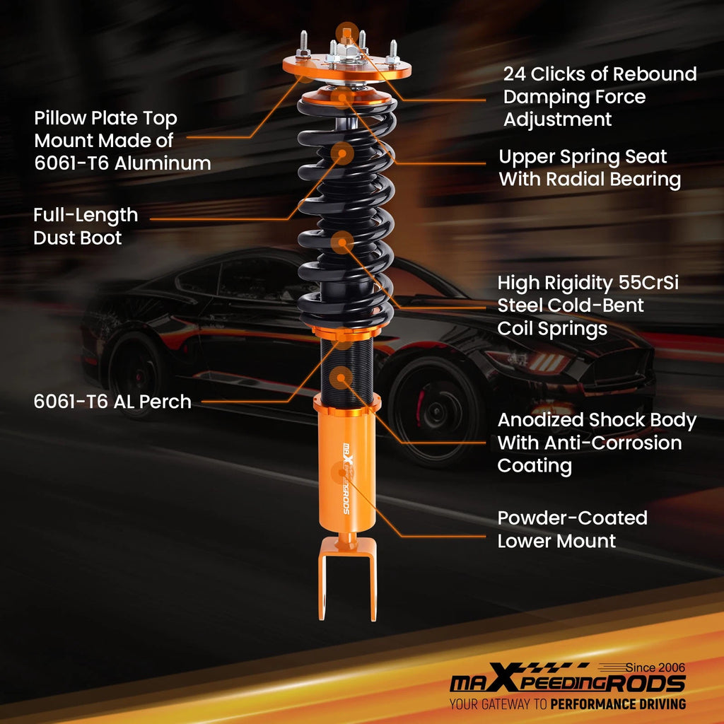 Coilovers Suspension Set for Jaguar XF (2007-2015) 24-Way Adjustable Dampers