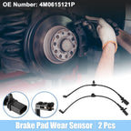 Rear Brake Pad Sensor for Audi A8 (2017–2022) 2X Plastic Rubber Black