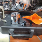 Low Profile Oil Drain Pan Spout for Harley Davidson Honda Yamaha Kawasaki