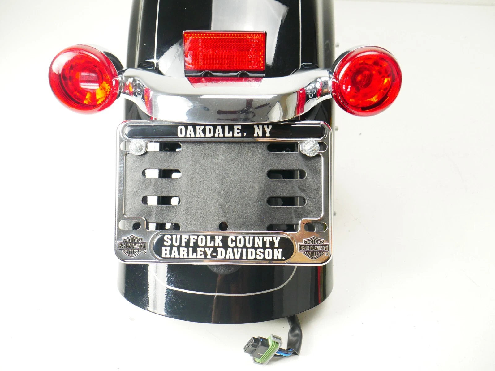 Rear Fender with Lights for Harley Touring Street Glide (2009–2023) Black Pin Stripe
