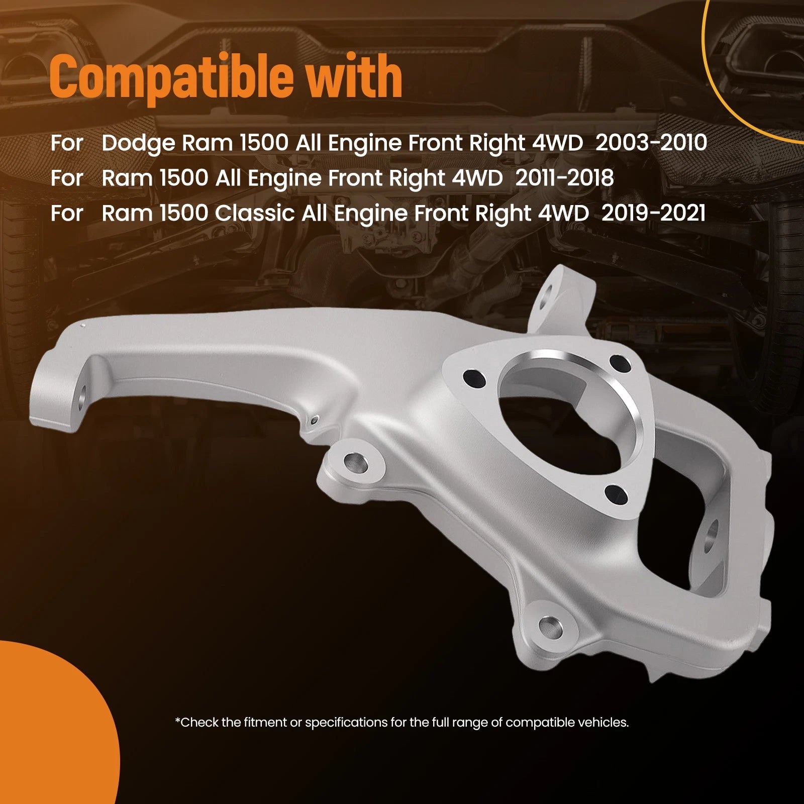 Front Passenger Steering Knuckle for Ram 1500 (2011–2018) 698-238