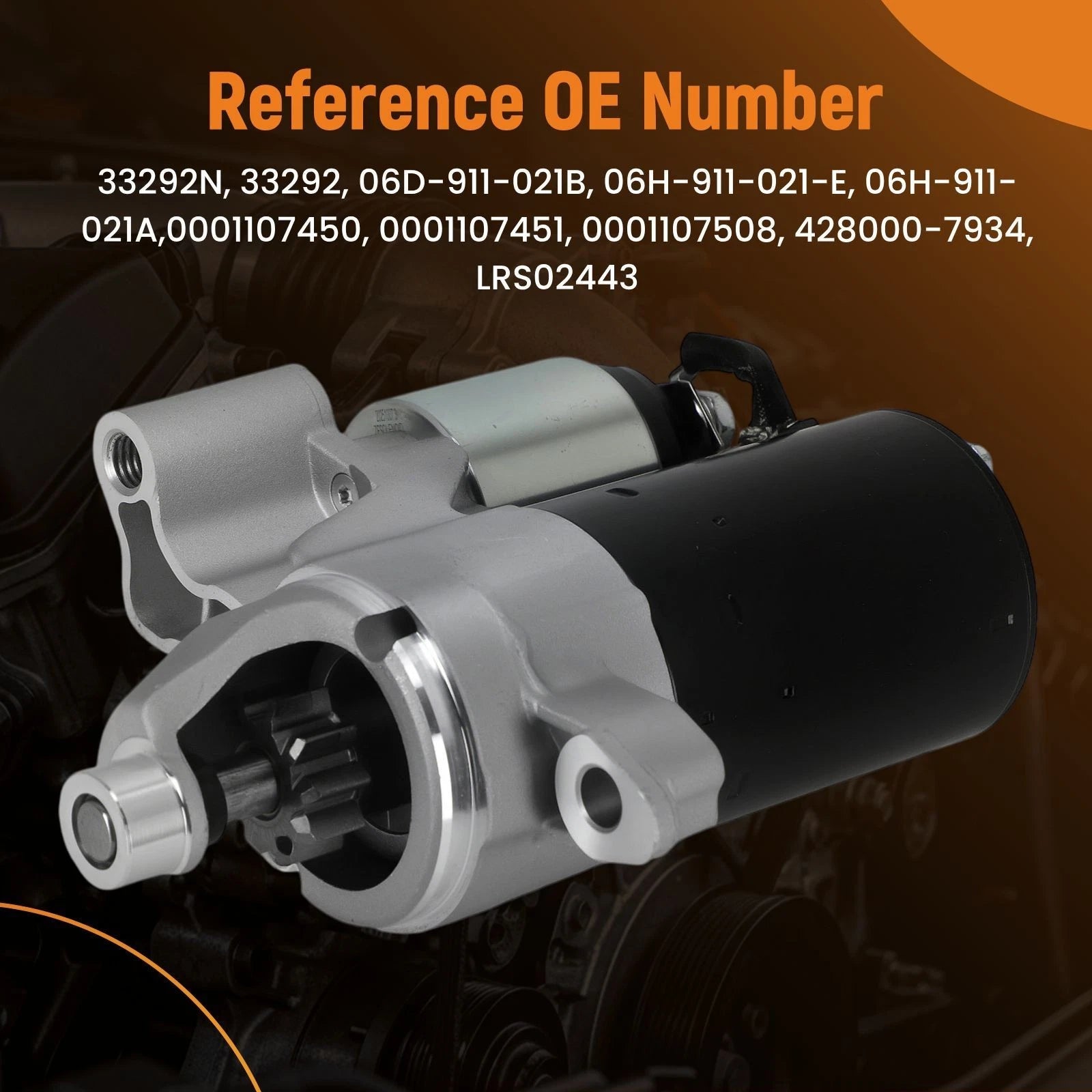 Starter Motor for Audi A4/A5 Quattro L4 2.0L (2010-2016)