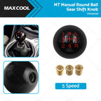 5 Speed Manual Round Ball Gear Shift Knob Shifter Lever for Universal