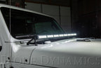 Hood Mount LED Light Bar Brackets for Jeep JL Wrangler (2018–2023)