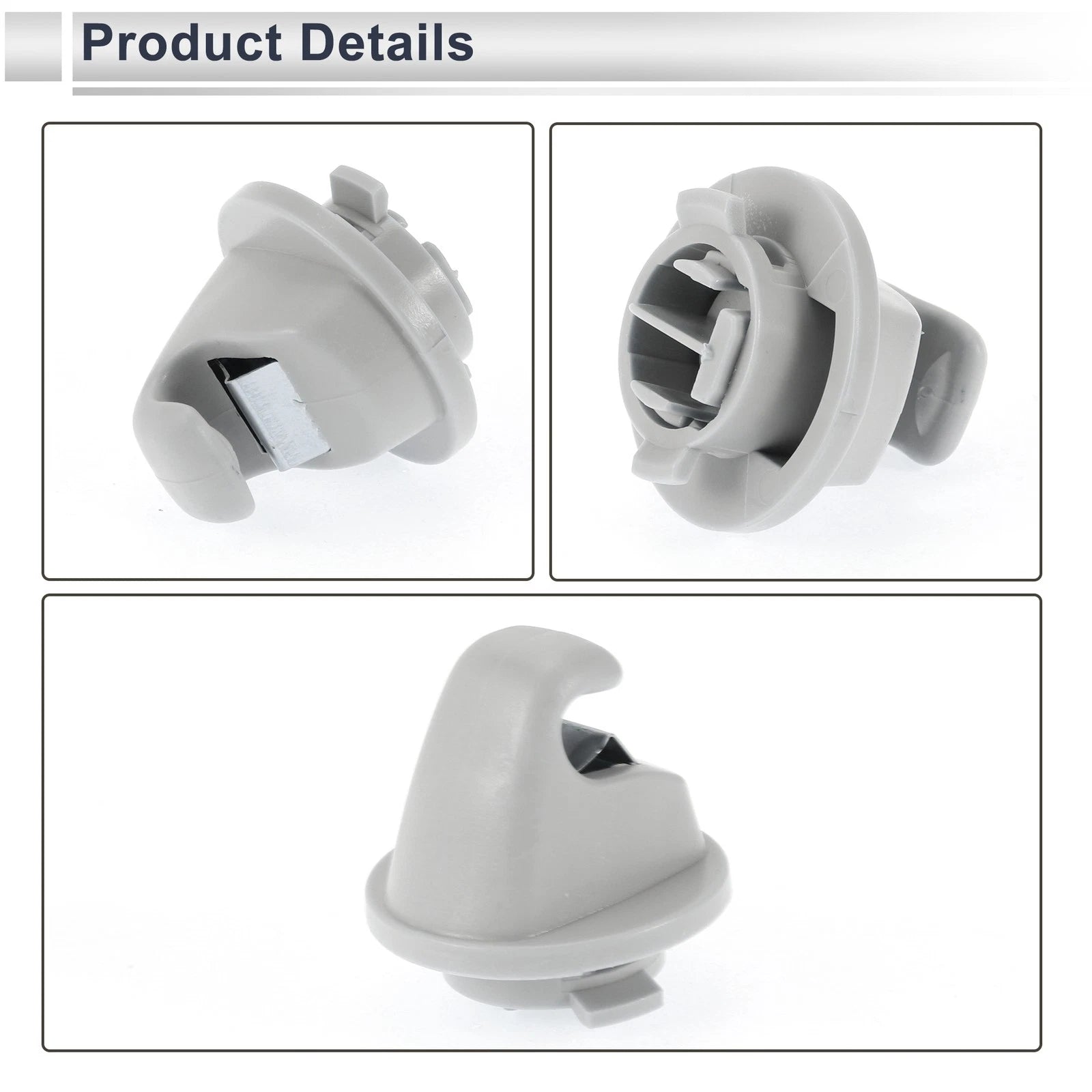 Sun Visor Holder Clip for Volkswagen GTI Jetta Tiguan (2015–2021) No. 5G0857561B Gray