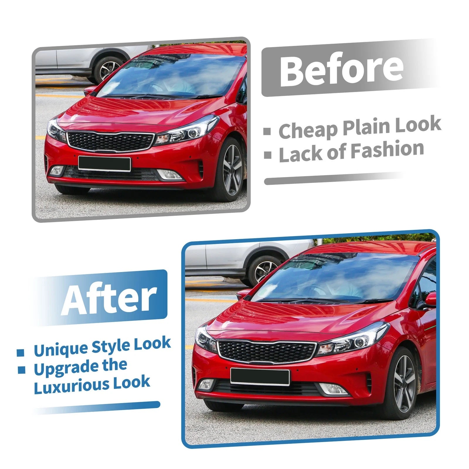 Lower Grille Front Bumper Grille for Kia Forte (2017–2018) 1Pc