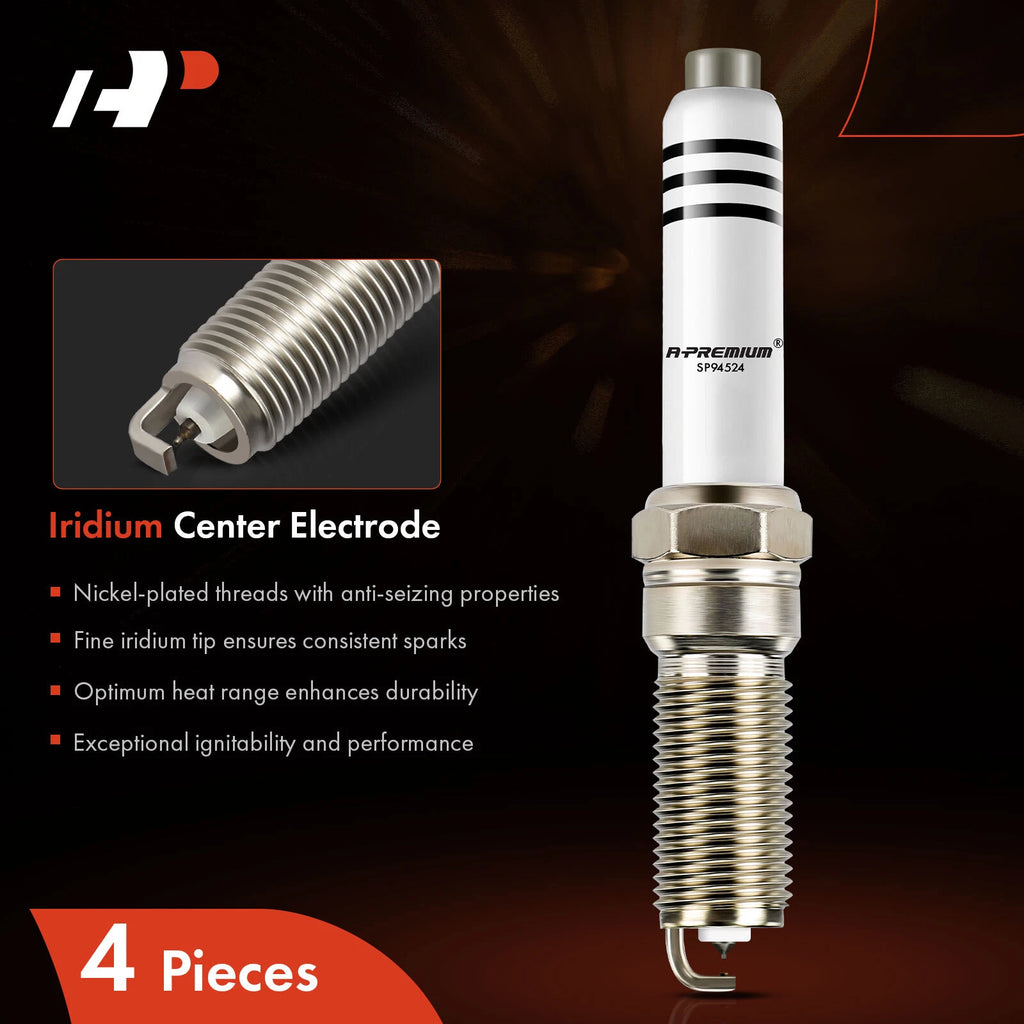 Set of 4 Iridium Platinum Spark Plugs for GMC Acadia Cadillac XT5 (2020–2022)