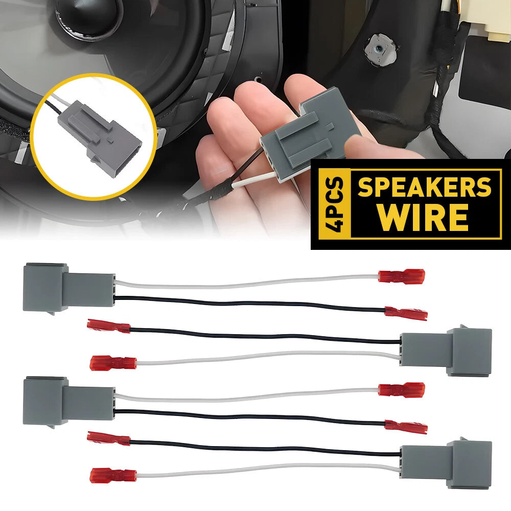 Set of 4 Speaker Wire Adapter Harness Connectors for Mazda B2300/B3000/B4000 (1995–1997)