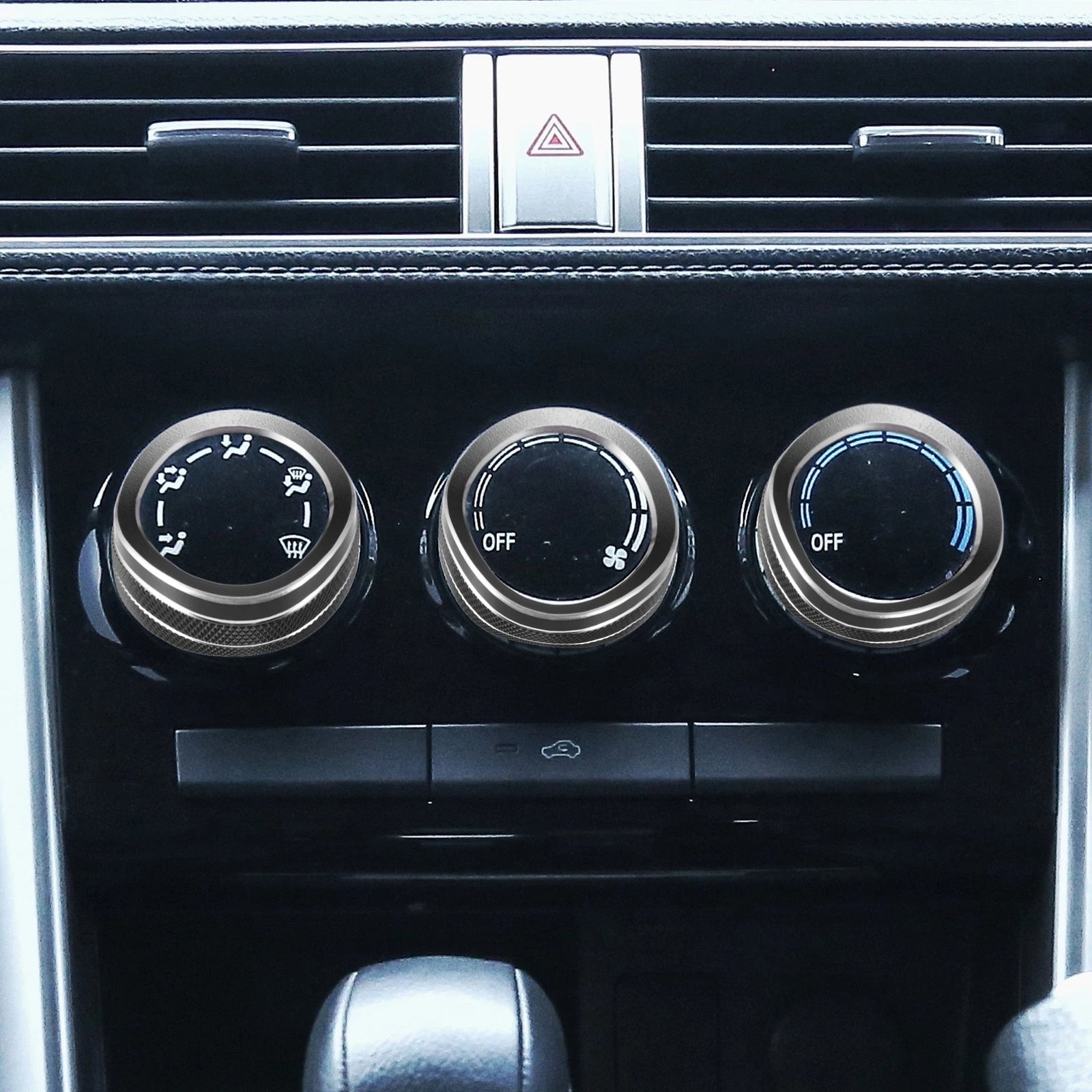 3X AC Air Conditioner Switch Knob Cover for Honda Vezel (2022–2023) Black