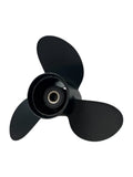 3X 13 3/4 x 15 RH Black SS Propeller for OMC Evinrude Johnson (OEM 389949)