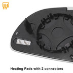 Right Side Heated White Mirror Glass for Audi A3 A4 (2008–2010)