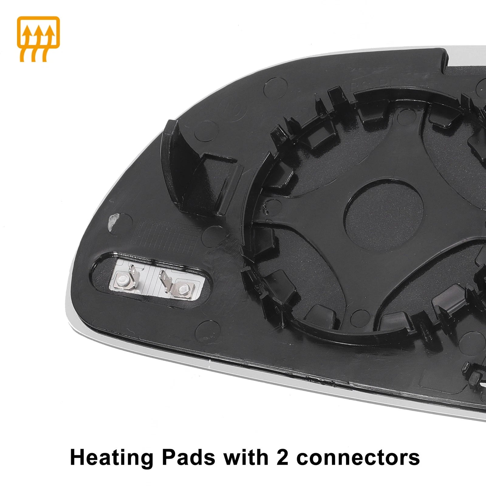 Right Side Heated White Mirror Glass for Audi A3 A4 (2008–2010)