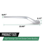 Right Front Bumper Trim Molding for Hyundai Santa Fe (2021–2023) Silver