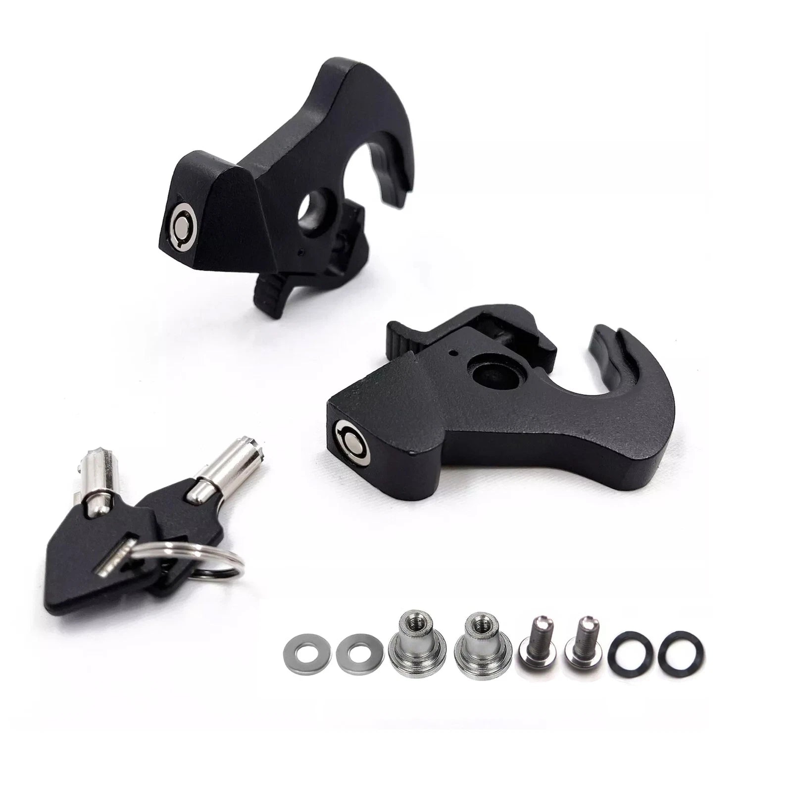 Flat Black Sissy Bar Luggage Rack Detachable Locking Latch Nut Kit for H-D Touring