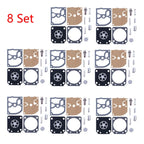 Set of 8 Carburetor Gasket Repair Kit for STIHL 017 018 MS170 MS180 ZAMA RB-77