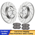 Front Drilled Brake Rotors and Pads for Ford Edge Lincoln MKX (2007–2014)