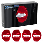 Red Door Lock Cover (4PCS) for Tesla Model 3 Y (2018–2024)